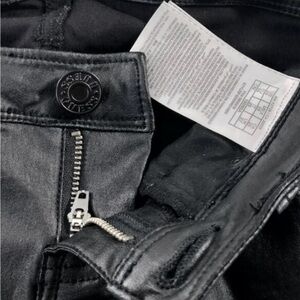 Guess Black Jeans with Smooth Finish and Silver Zipper